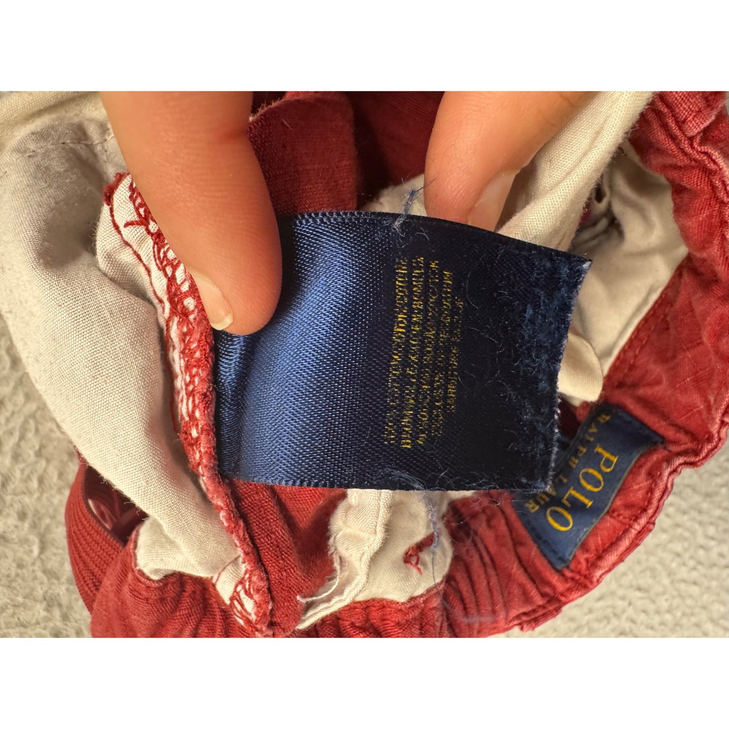 Polo Ralph Lauren Red Cargo Shorts 2/2T Lightweight Cotton #9109