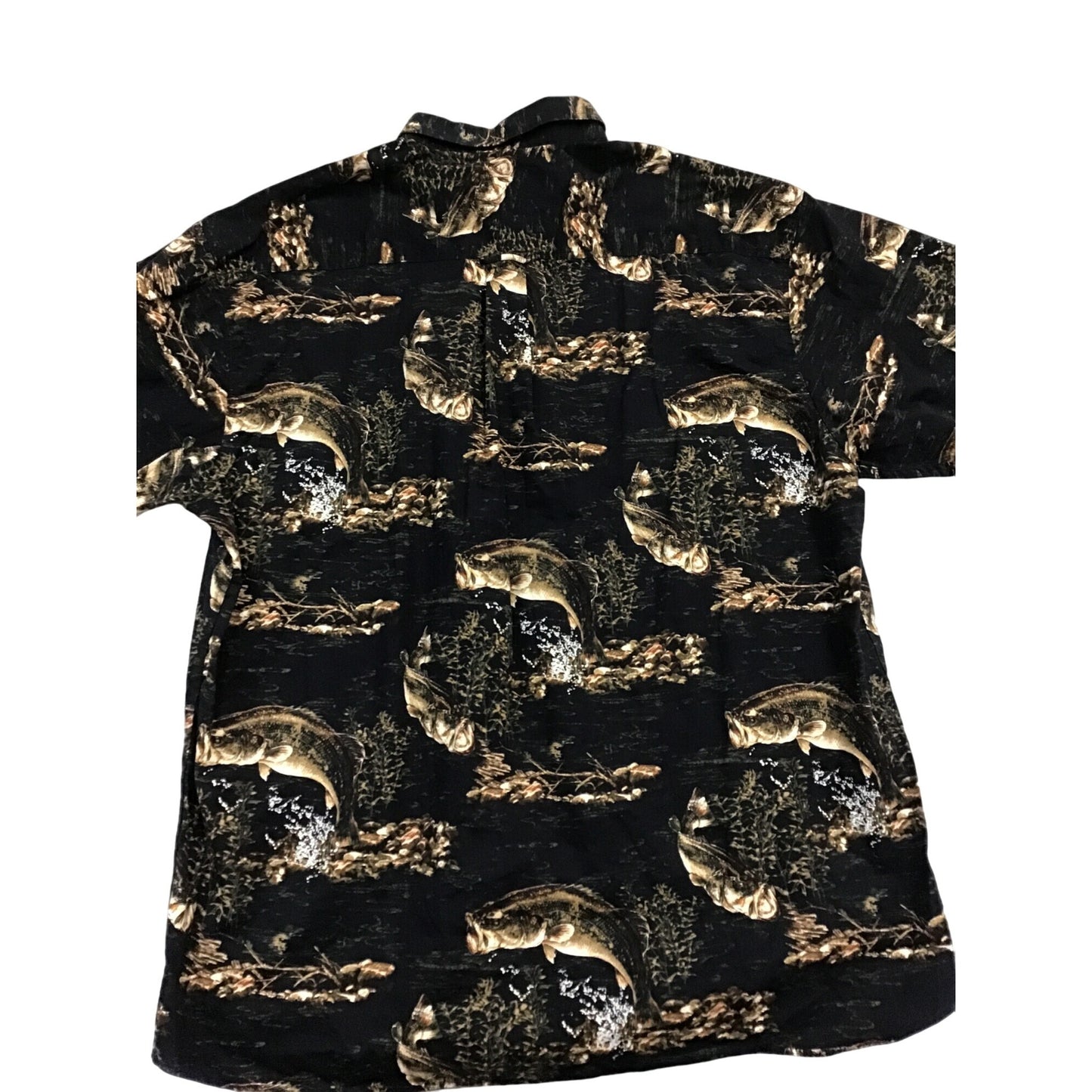 Mens Fish Printed Button Down