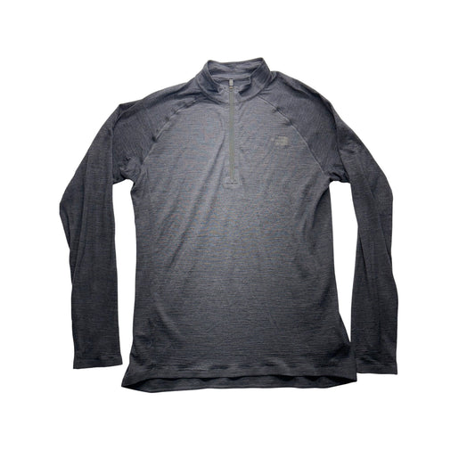 The North Face Mens Grey Wool Quarter-Zip  Pullover #7629