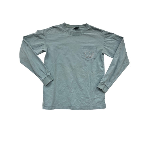 Ivory Ella Long Sleeve Pocket Tee M Elephant Design #235A