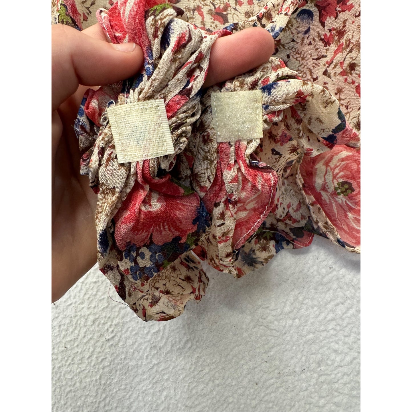 Floral Print Scarf Wrap By Accessory Street Beige Pink Blue Lightweight 9484