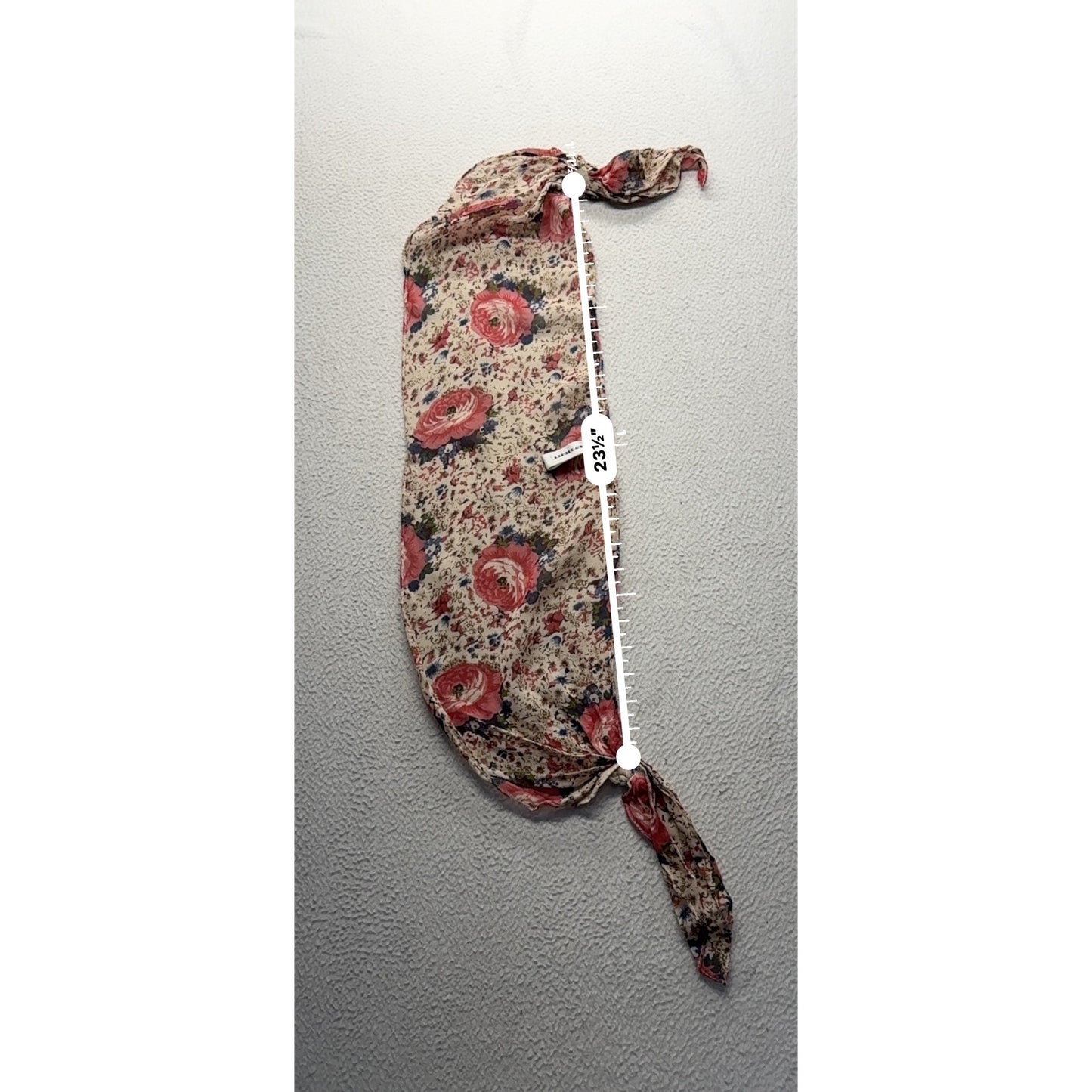 Floral Print Scarf Wrap By Accessory Street Beige Pink Blue Lightweight 9484