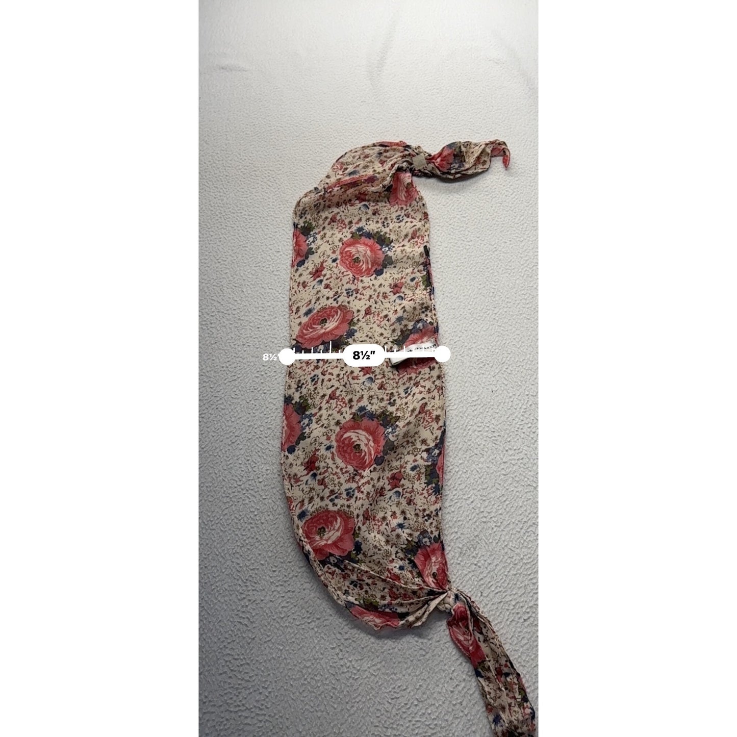 Floral Print Scarf Wrap By Accessory Street Beige Pink Blue Lightweight 9484