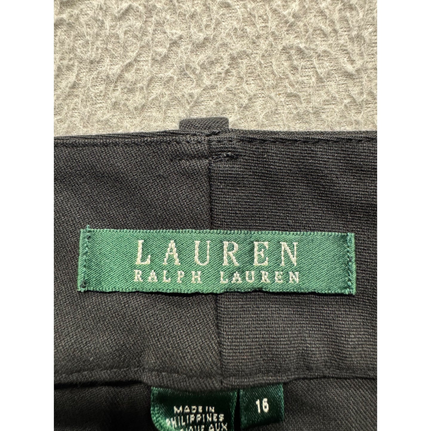 Lauren Ralph Black Wide-Leg Pants Size 16 Polyester Blend  450B