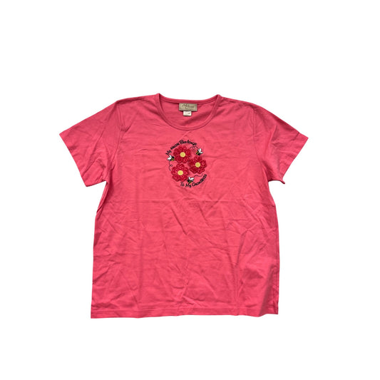 Pink Graphic T-Shirt Large #8860