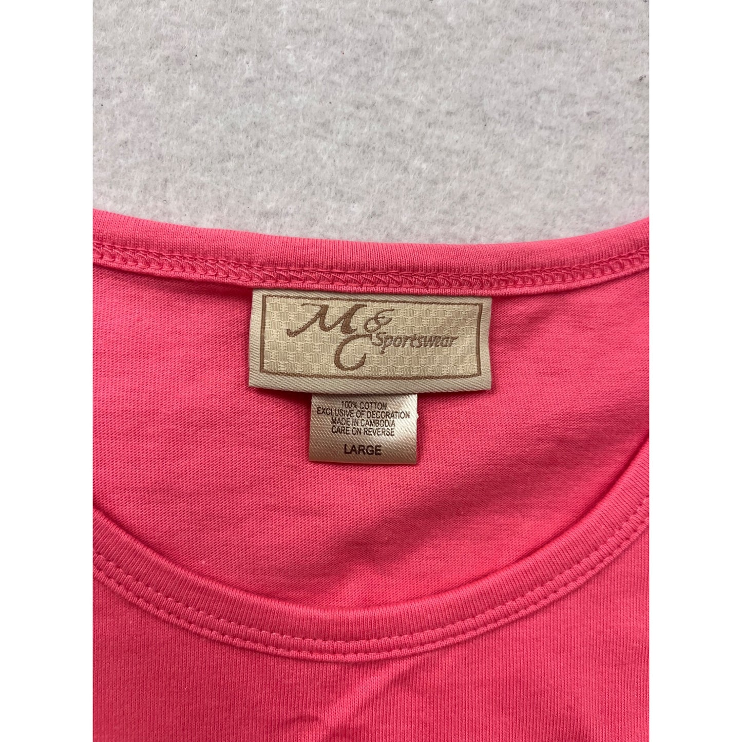 Pink Graphic T-Shirt Large #8860