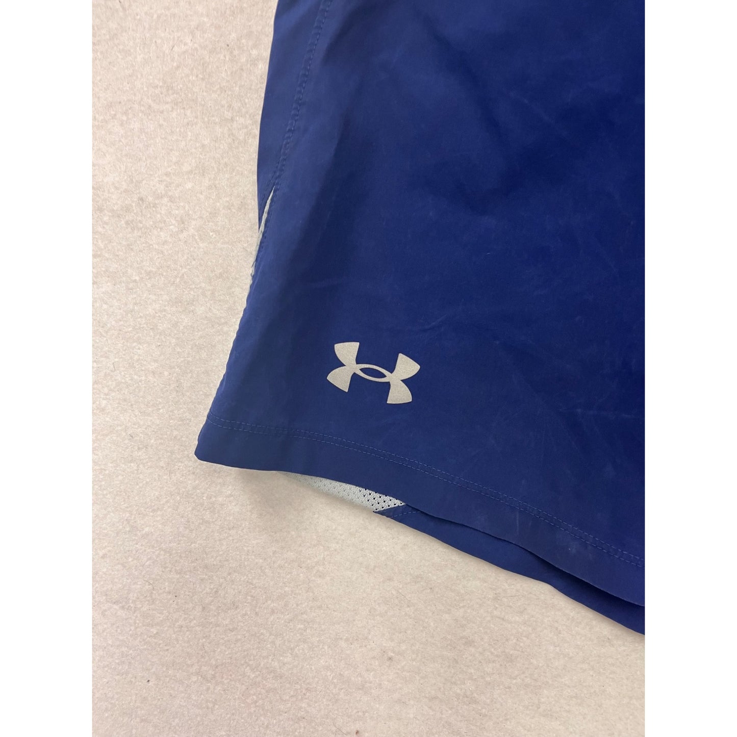 Under Armour Mens Speedpocket Navy Shorts Size L #531A