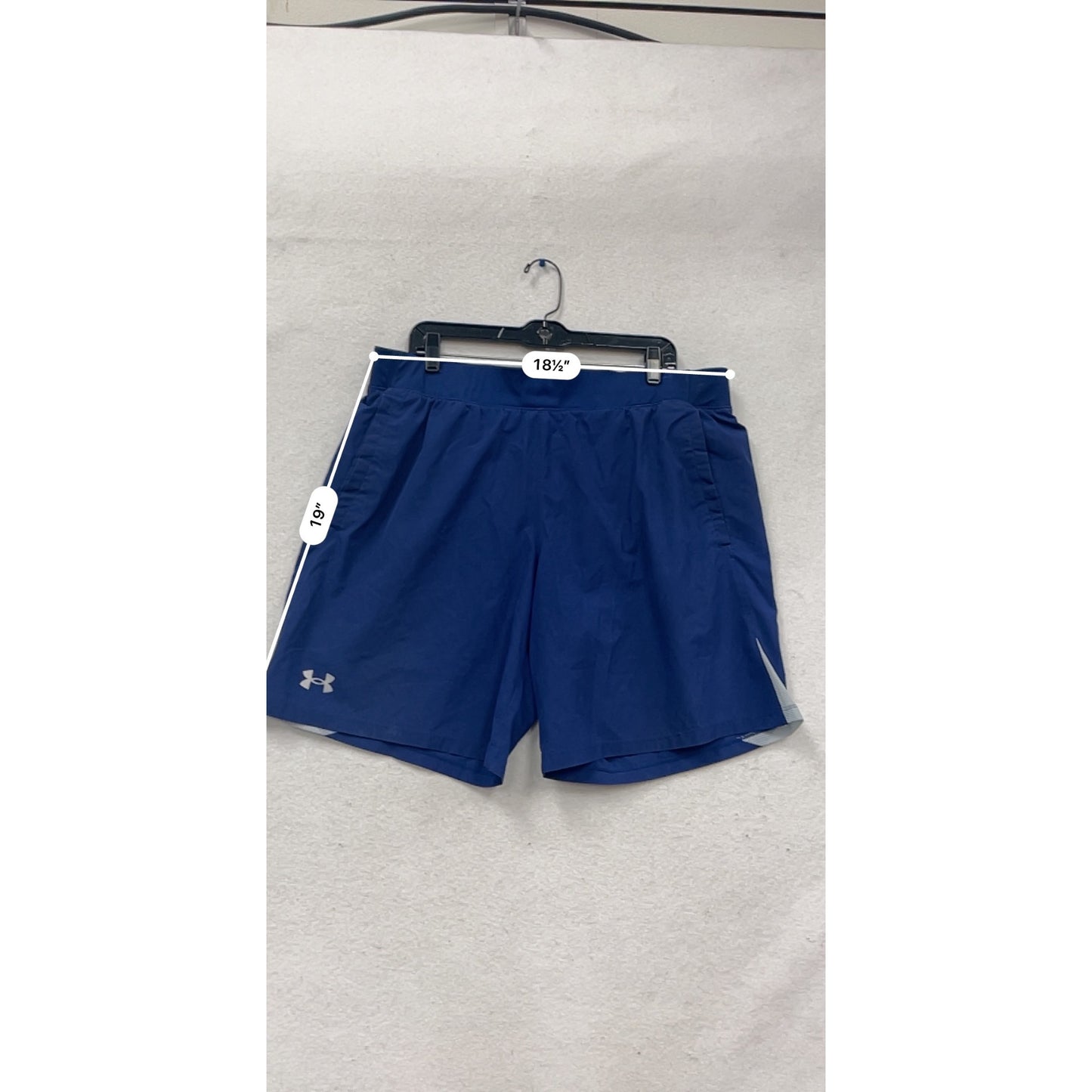 Under Armour Mens Speedpocket Navy Shorts Size L #531A