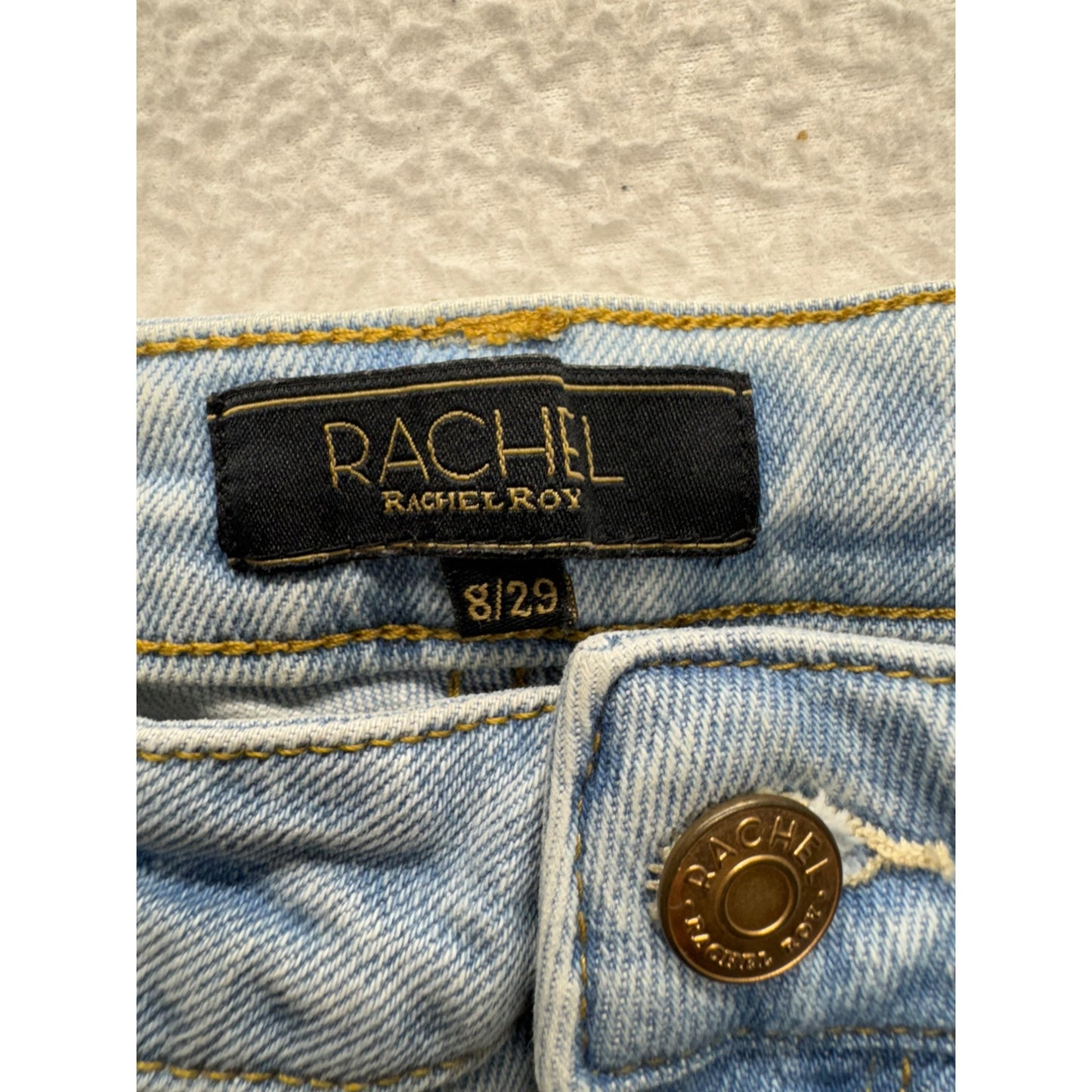Rachel Roy Light Wash Distressed Bootcut Jeans Size 8/29 309B