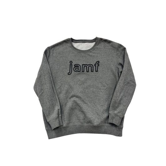 Gray Crewneck Sweatshirt With "Jamf" Embroidery L/XL #43A