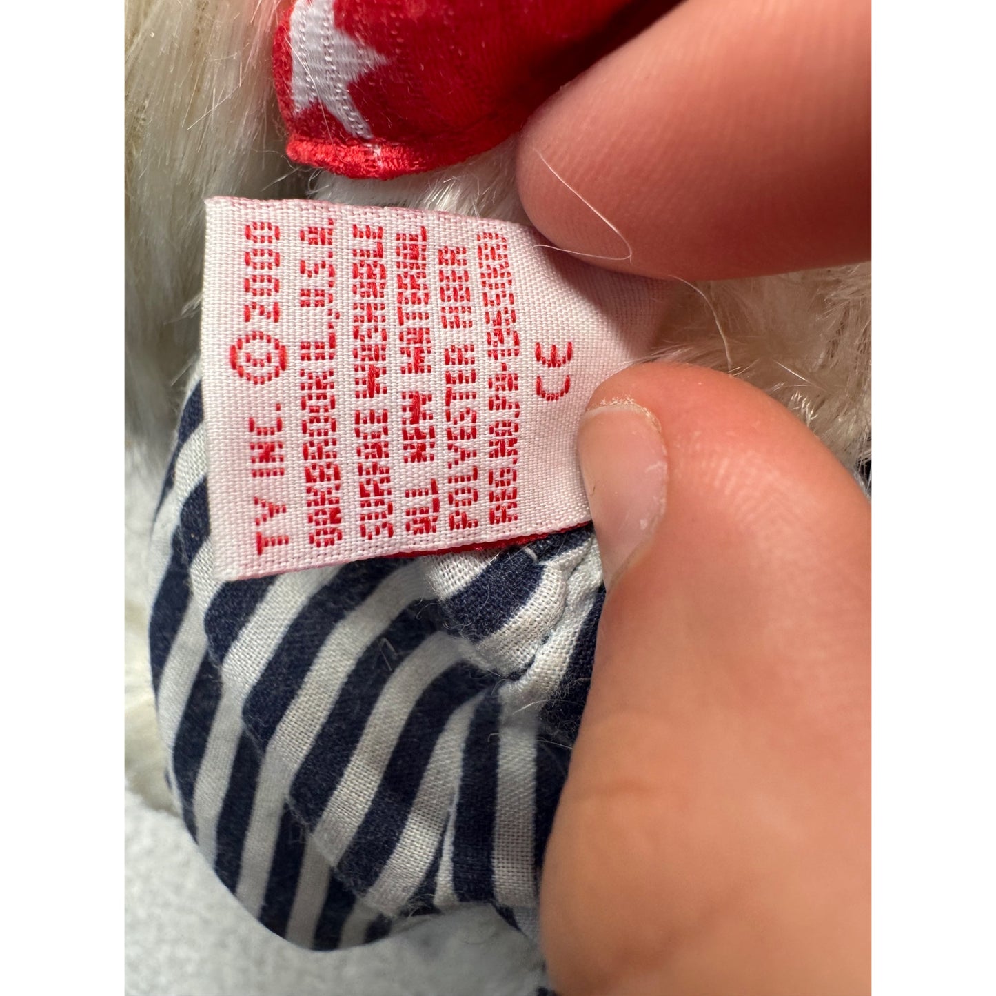 Ty Attic Treasures Uncle Sam Bear Plush 2000 Red White Blue Patriotic #9867
