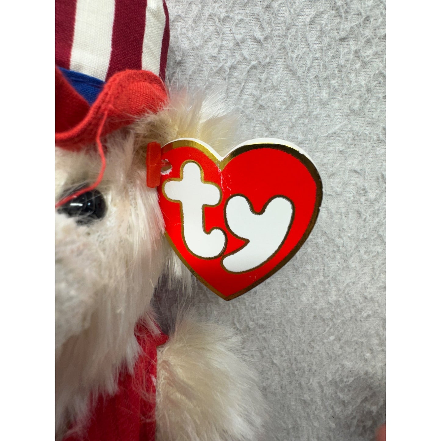 Ty Attic Treasures Uncle Sam Bear Plush 2000 Red White Blue Patriotic #9867