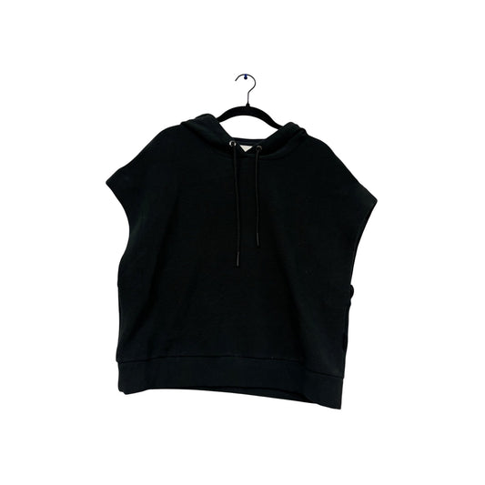 Varley Sleeveless Black Ribbed Hoodie M #762A