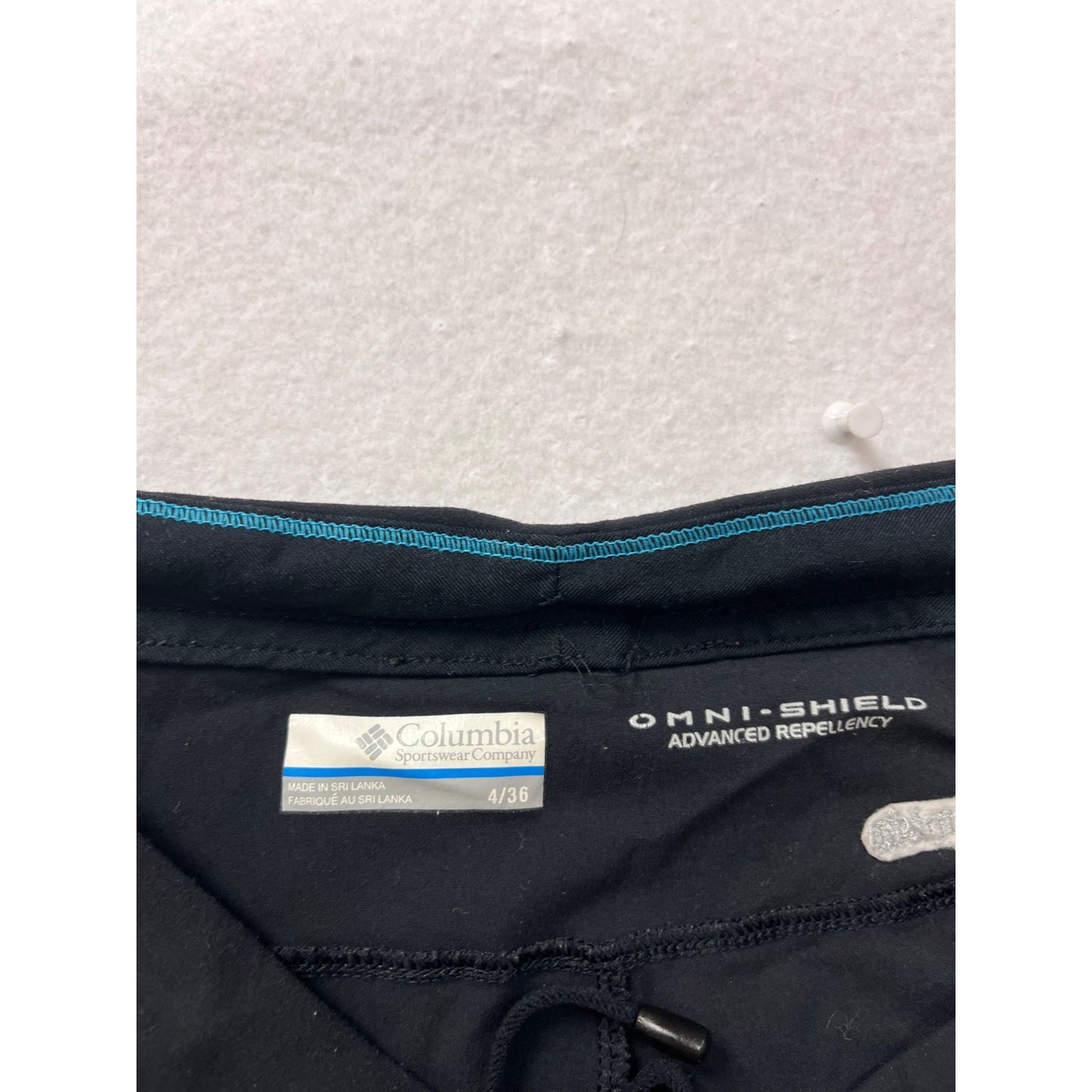 Columbia Womens Omni-Shield Advanced Repellency Black Drawstring Pants Size 4 #8917