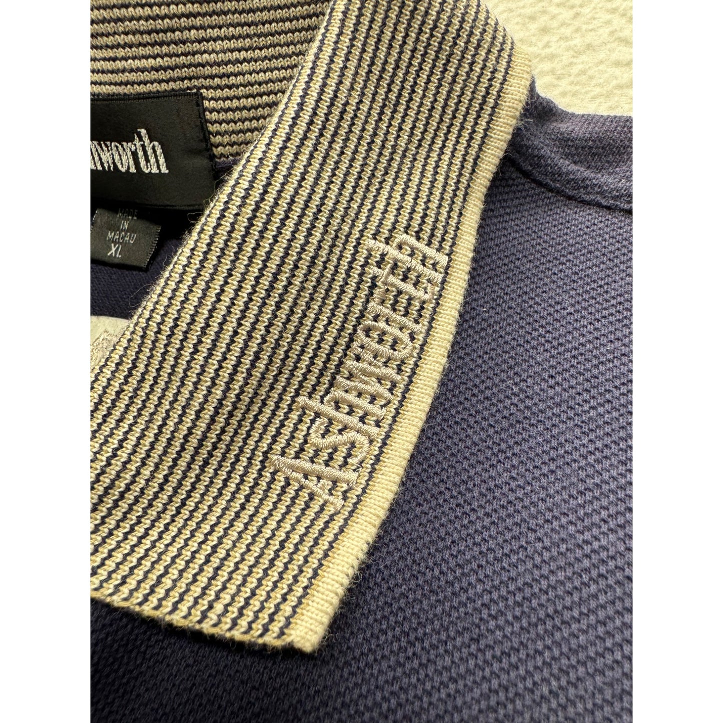 Ashworth XL Navy Golf Polo Shirt With Embroidered Logo100% Cotton #9080