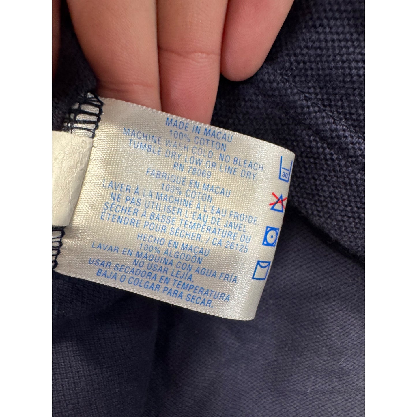 Ashworth XL Navy Golf Polo Shirt With Embroidered Logo100% Cotton #9080