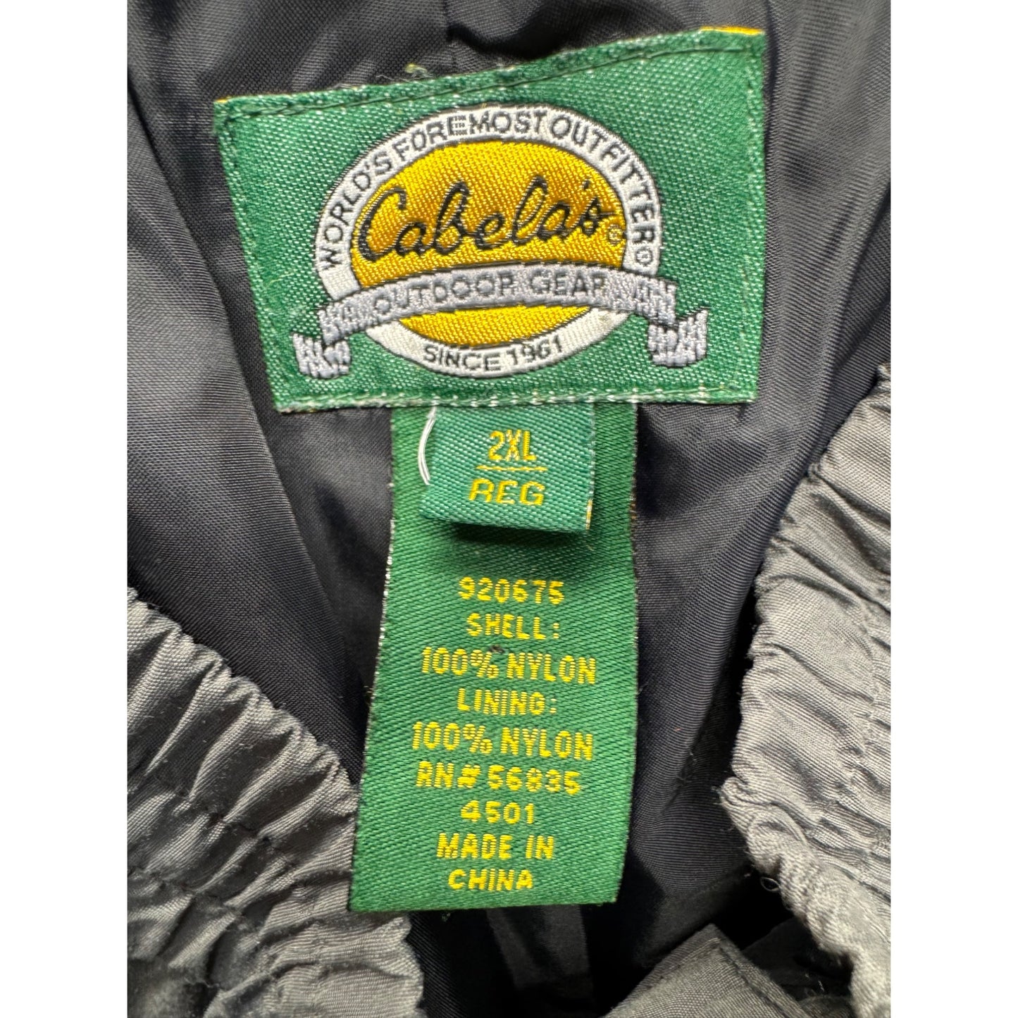 Cabelas Gray Lightweight Elastic-Waist Outdoor Pants Adjustable Hem 2XL #9461