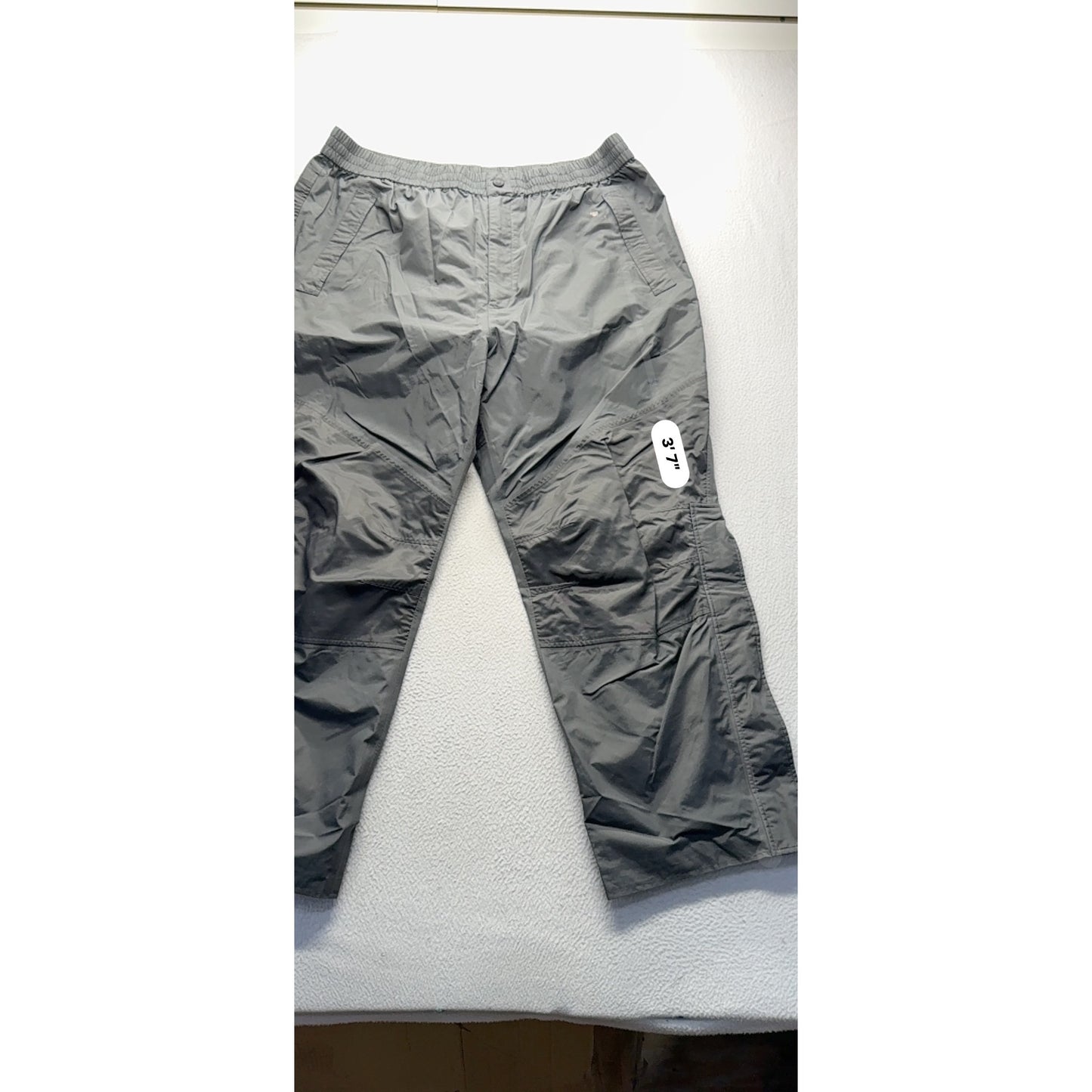 Cabelas Gray Lightweight Elastic-Waist Outdoor Pants Adjustable Hem 2XL #9461