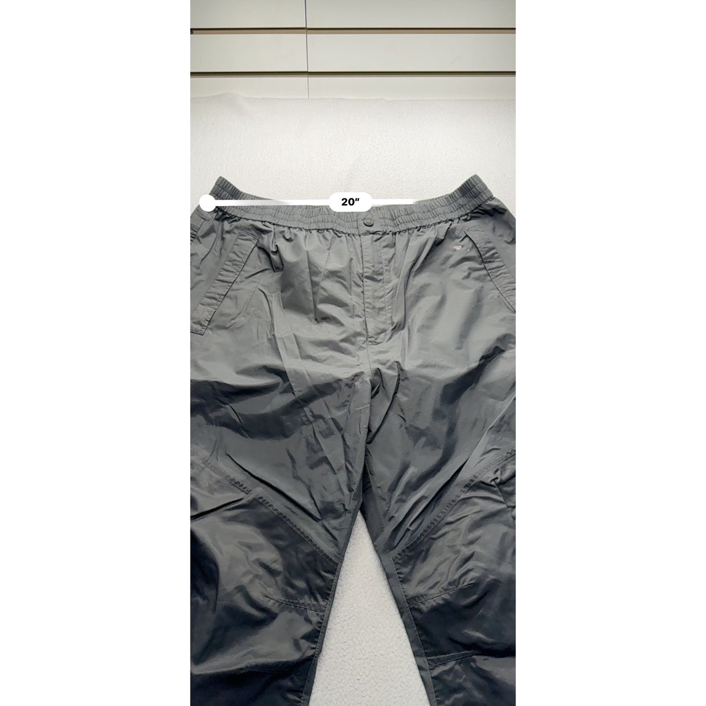 Cabelas Gray Lightweight Elastic-Waist Outdoor Pants Adjustable Hem 2XL #9461