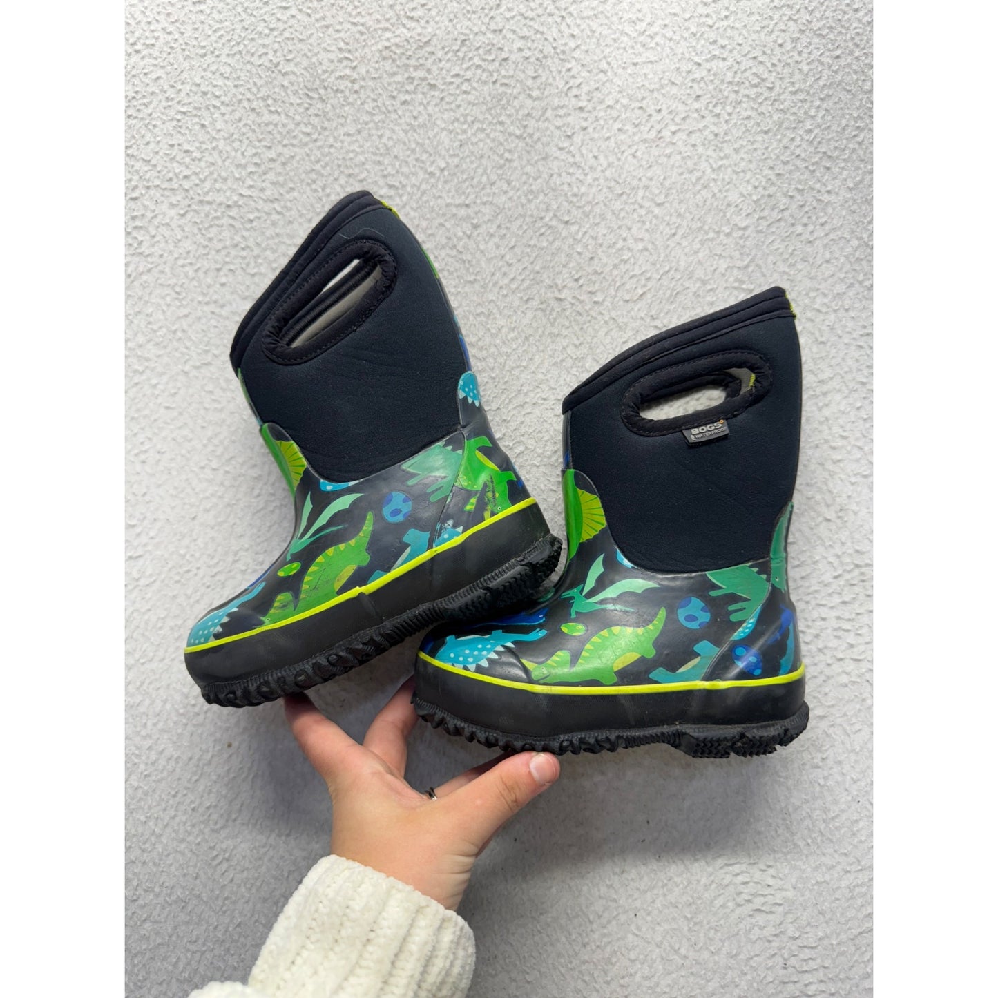 Bogs Insulated Neoprene Waterproof Boots With Dinosaur Print Size 6 #9837
