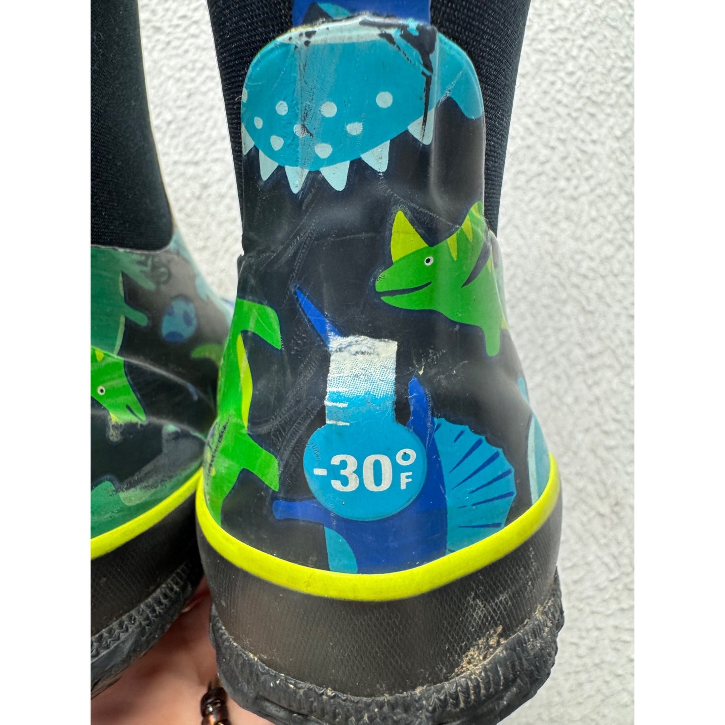 Bogs Insulated Neoprene Waterproof Boots With Dinosaur Print Size 6 #9837