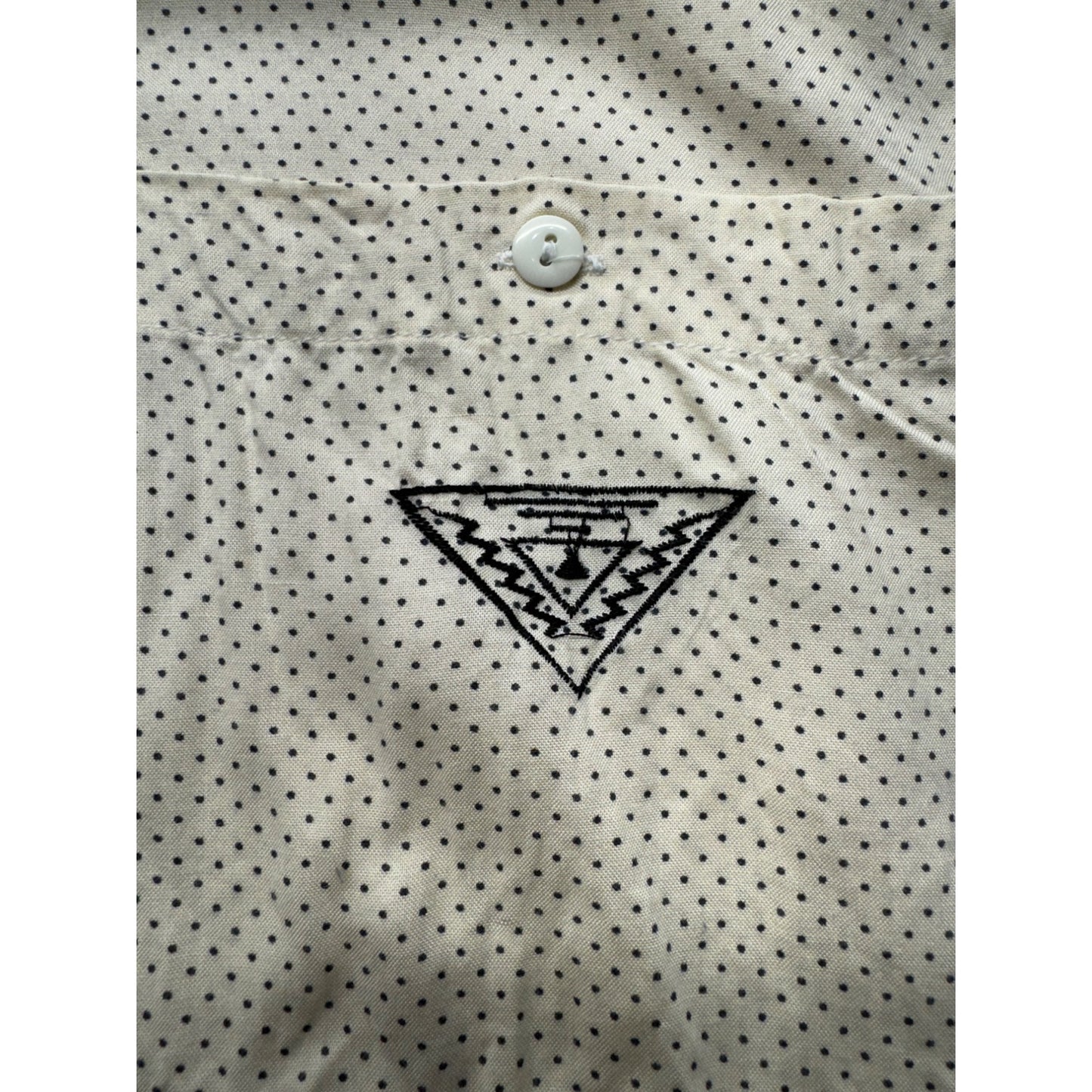 VTG Gullivers Polka Dot Button-Up Shirt XXL  Tall 100% Spun Rayon #9073