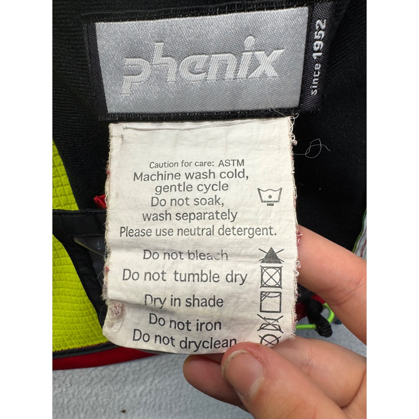 Phenix Red Hooded Jacket With Green Accents & Zippered Pockets #9425