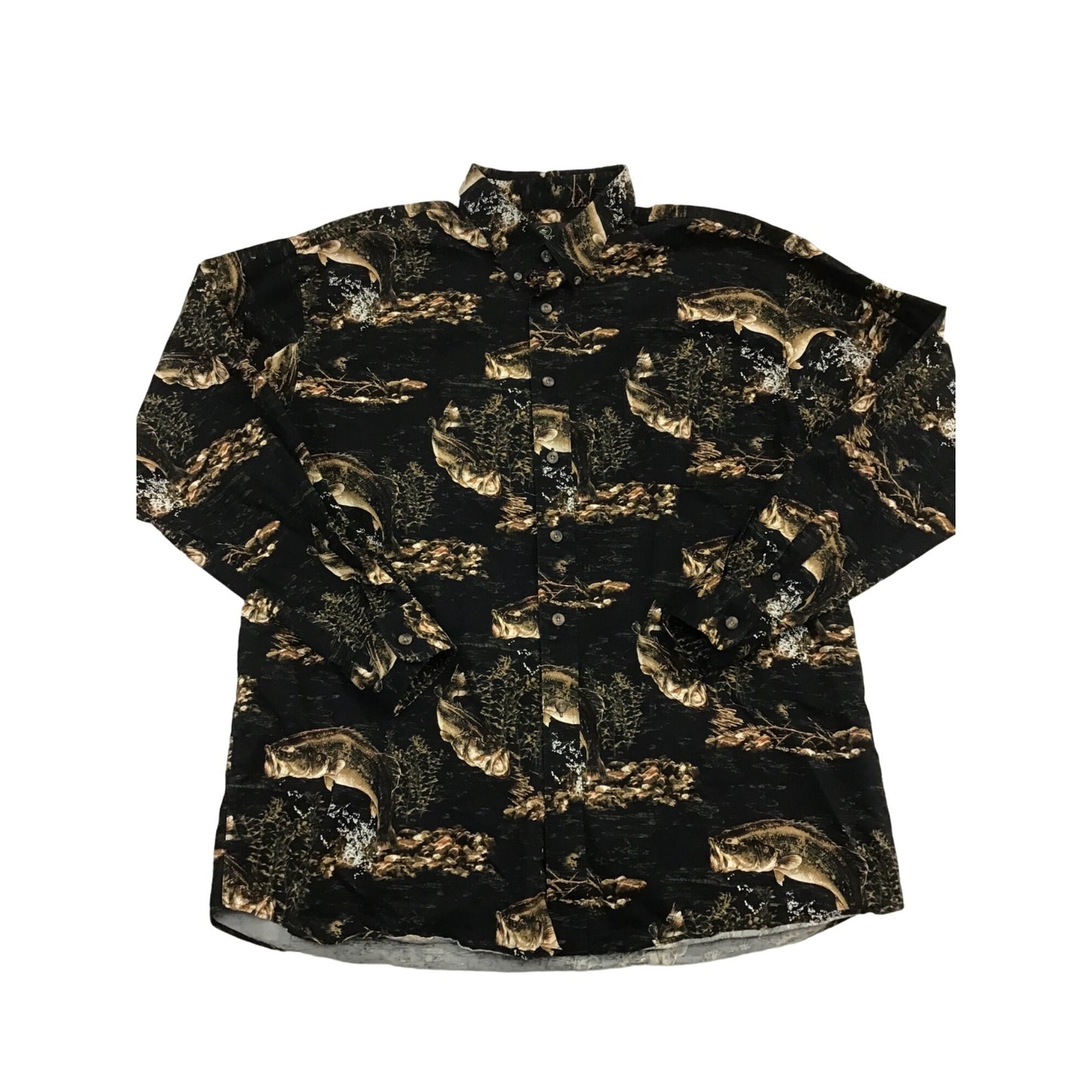 Mens Fish Printed Button Down