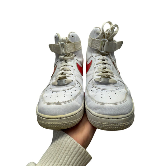 Nike Air Force 1 High White/Red Basketball Shoes Size 11 #14B