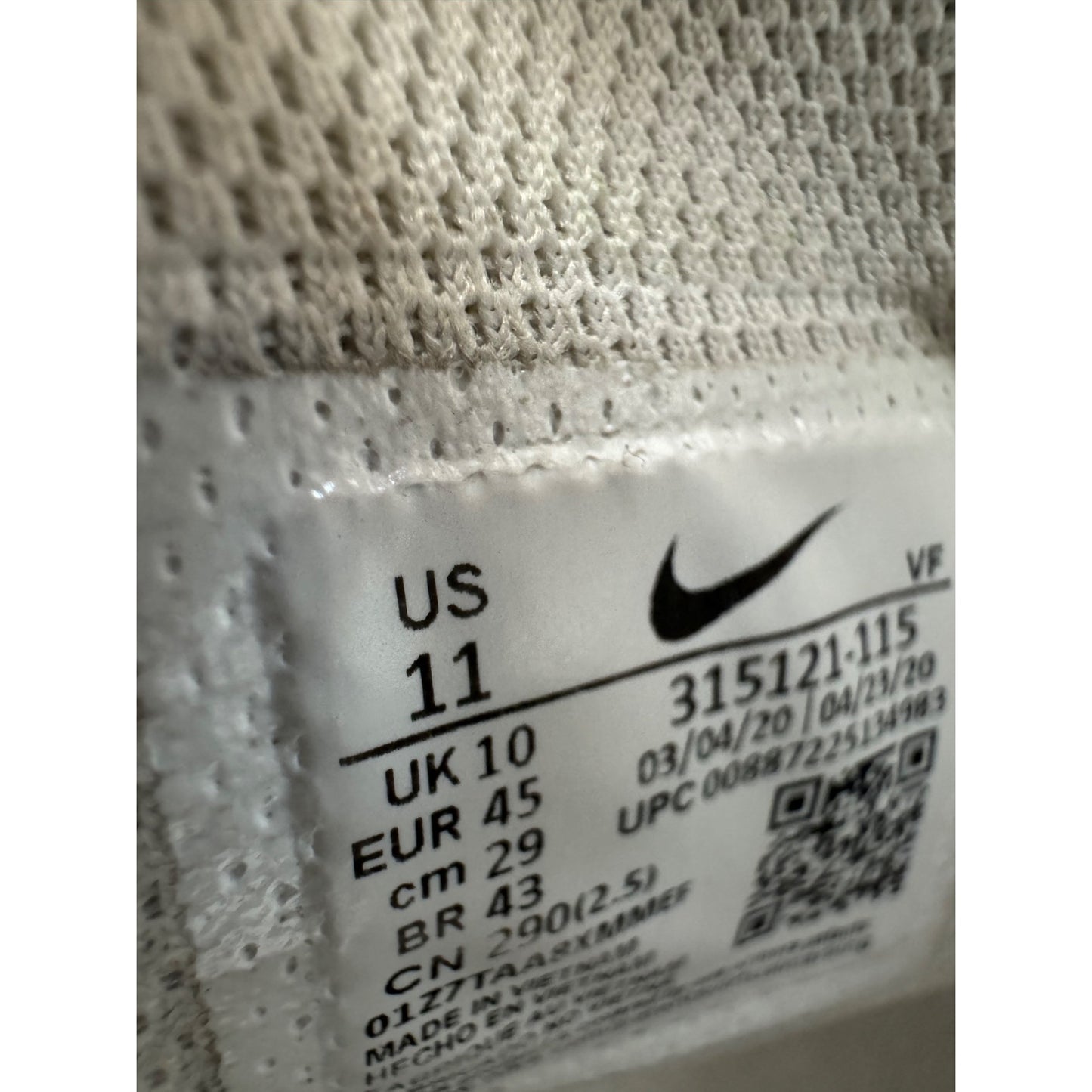 Nike Air Force 1 High White/Red Basketball Shoes Size 11 #14B