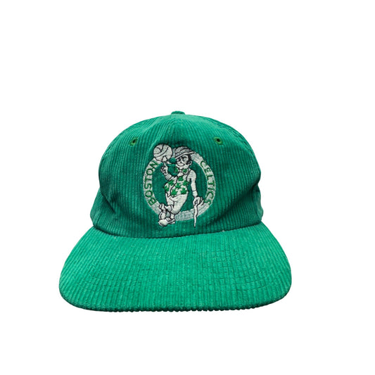 Vintage Boston Celtics Green Corduroy Snapback Hat NBA Licensed One Size #9672