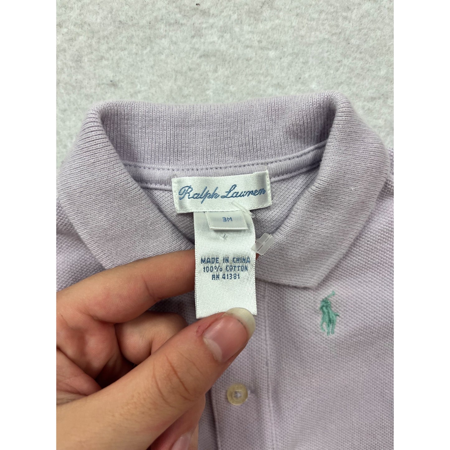 Ralph Lauren Baby Girls Long Sleeve Polo Shirt 3M #746A