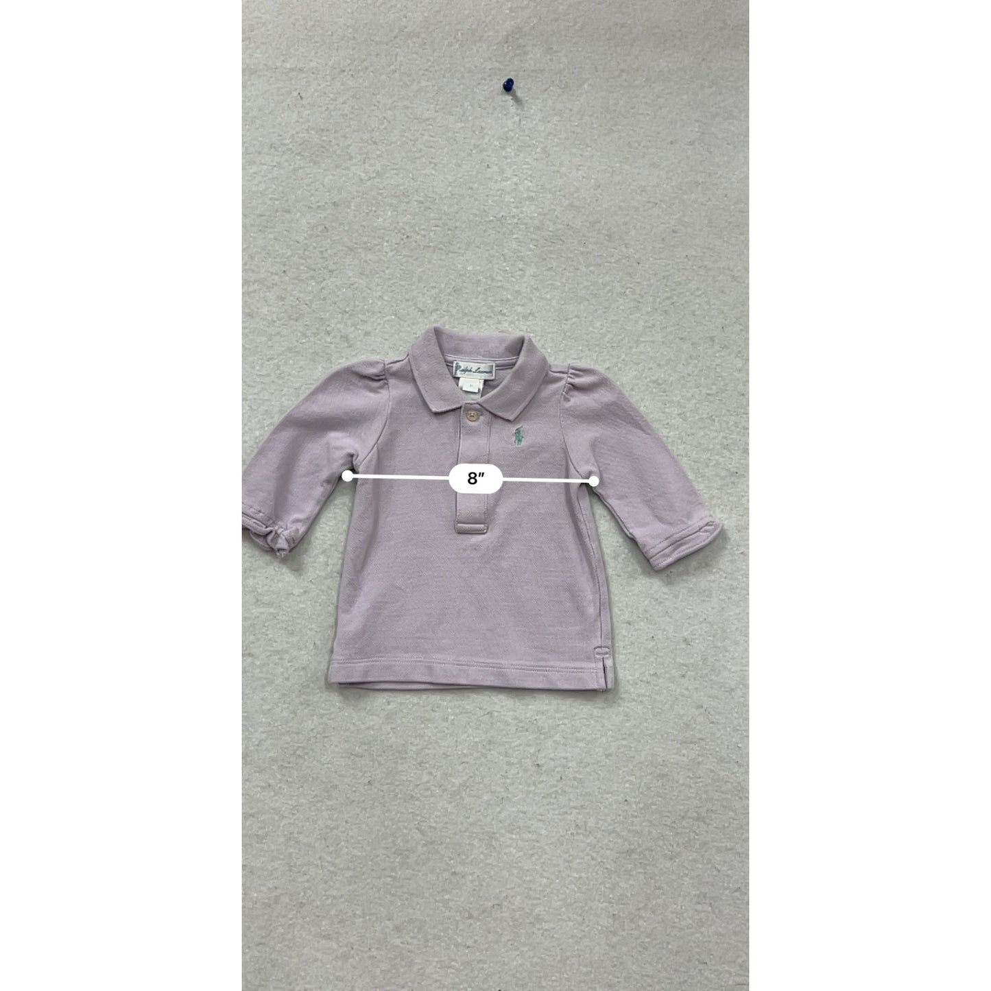 Ralph Lauren Baby Girls Long Sleeve Polo Shirt 3M #746A