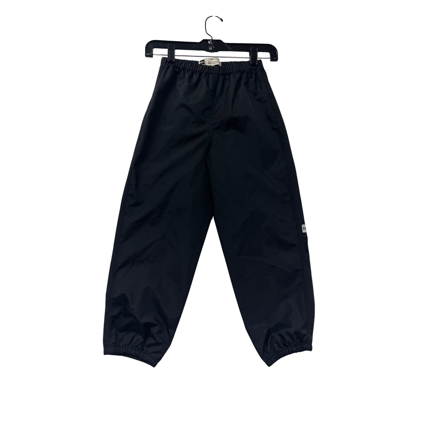 MEC Black Waterproof Nylon Rain Pants Size 7 #8466