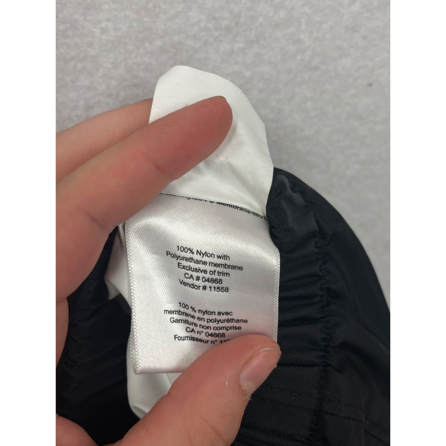 MEC Black Waterproof Nylon Rain Pants Size 7 #8466