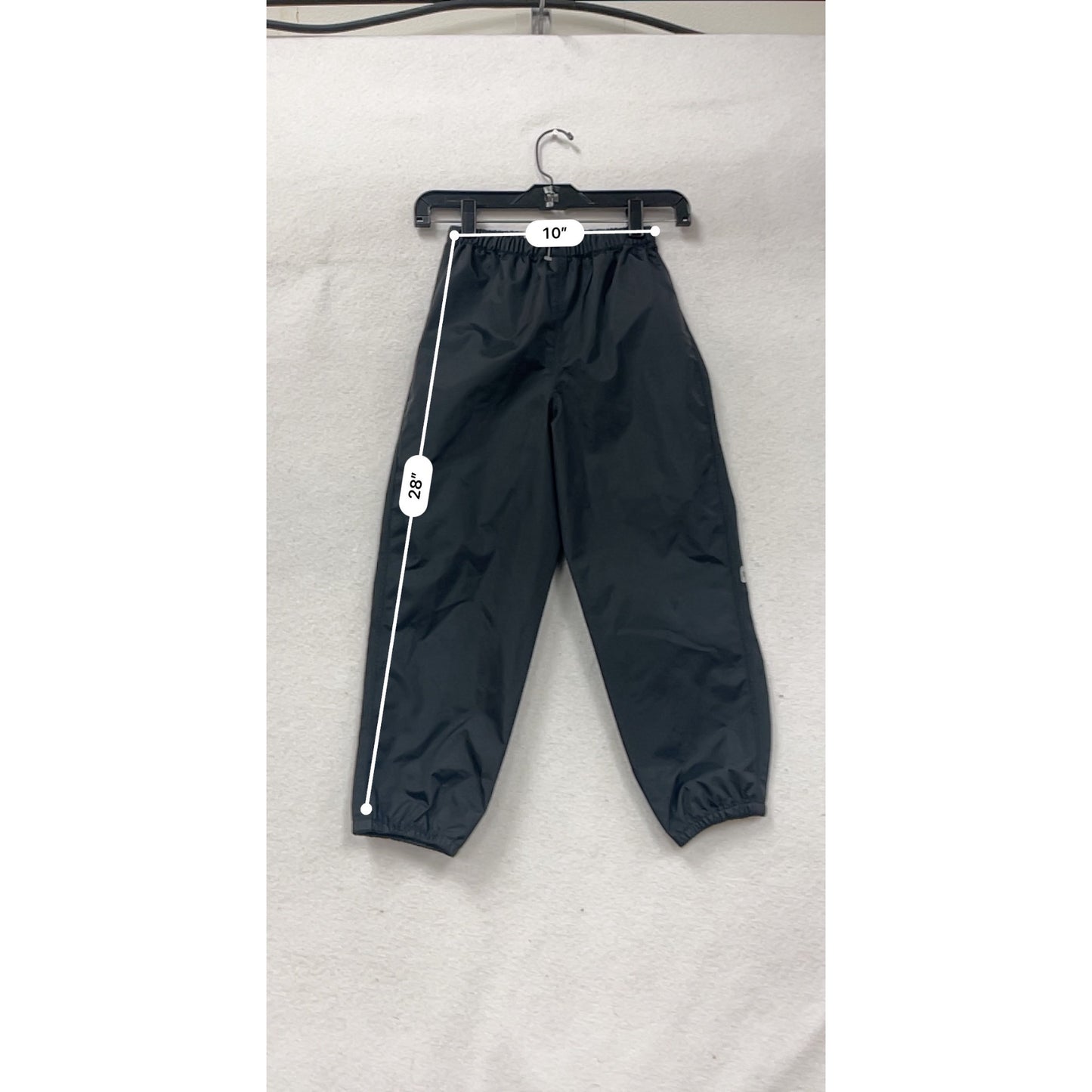 MEC Black Waterproof Nylon Rain Pants Size 7 #8466