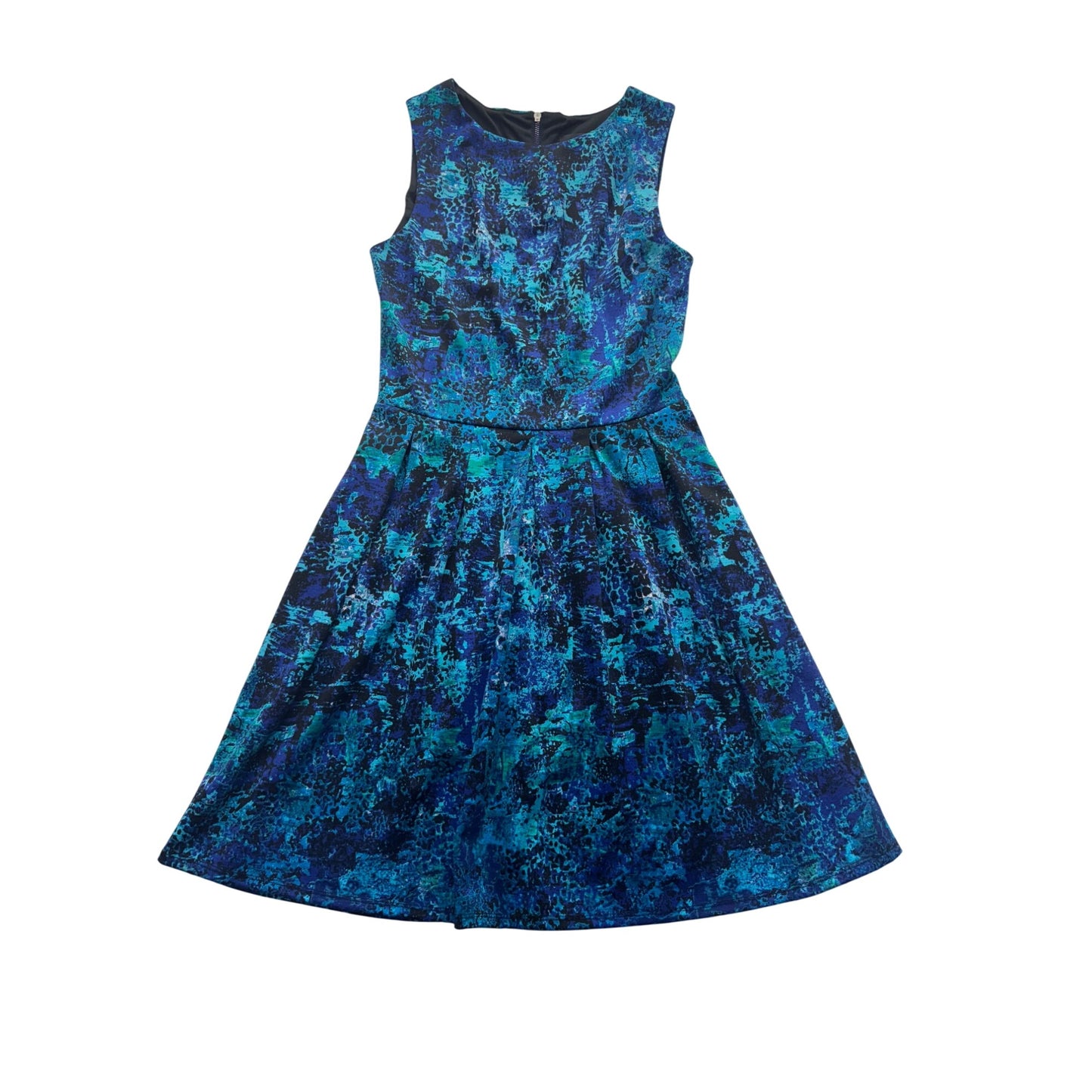 Mossimo Blue/Green Sleeveless A-Line Dress S #9135