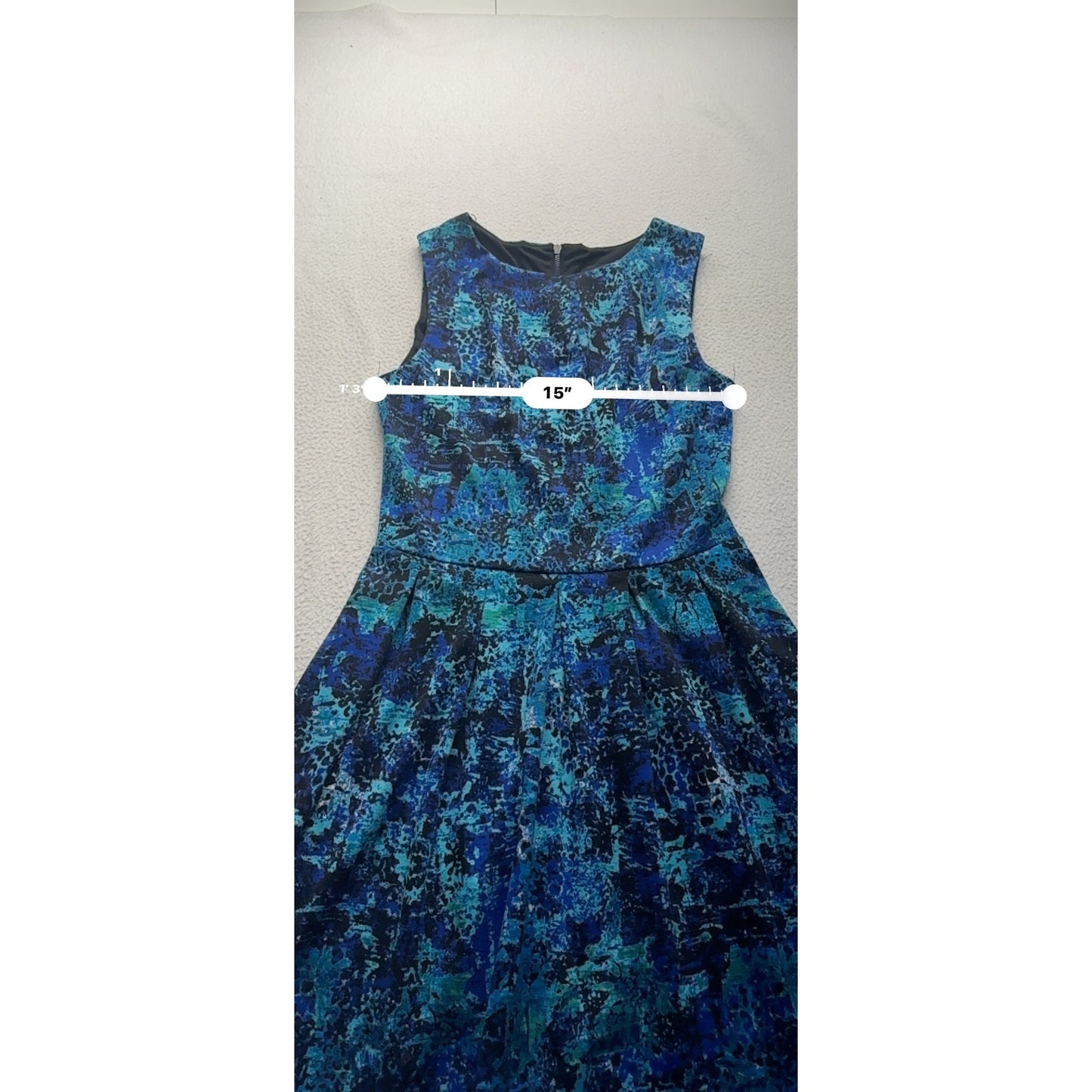 Mossimo Blue/Green Sleeveless A-Line Dress S #9135