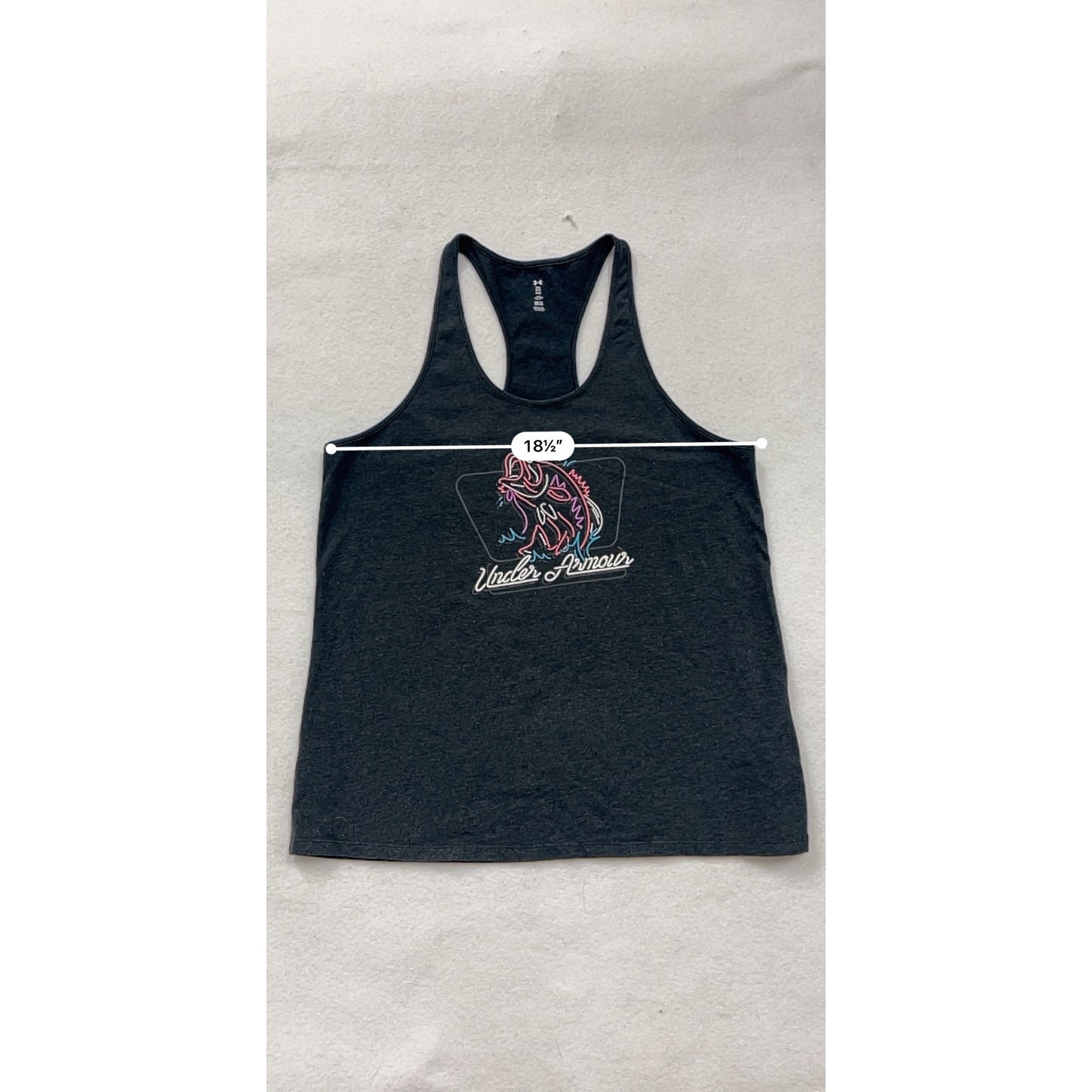 Under Armour 2XL Racerback Tank Top With Neon Fish Graphic #8706