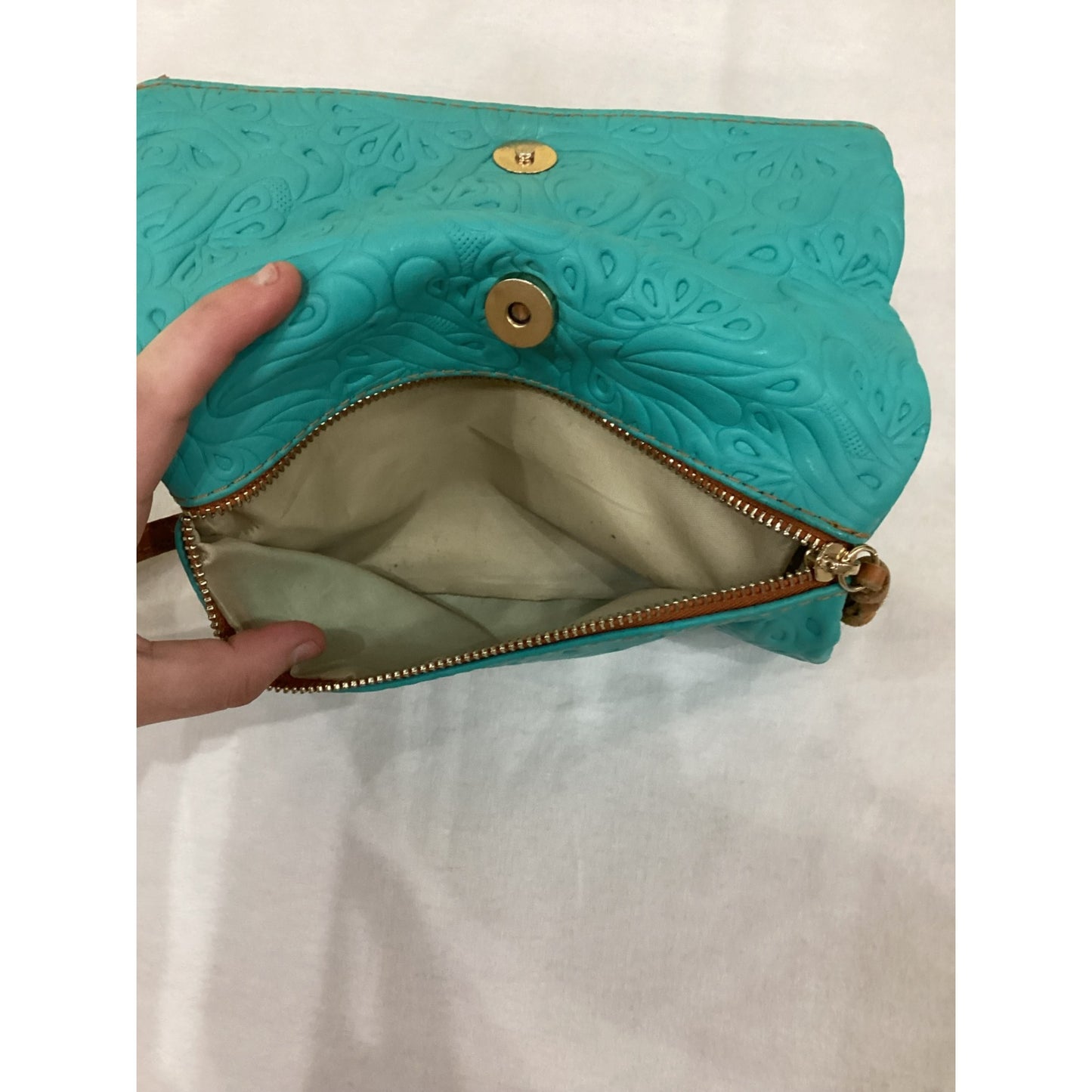 Teal Leather Purse