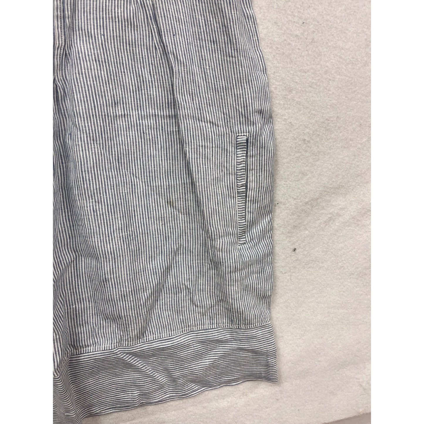 Flax XL Sleeveless Striped Button-Front Dress #649A