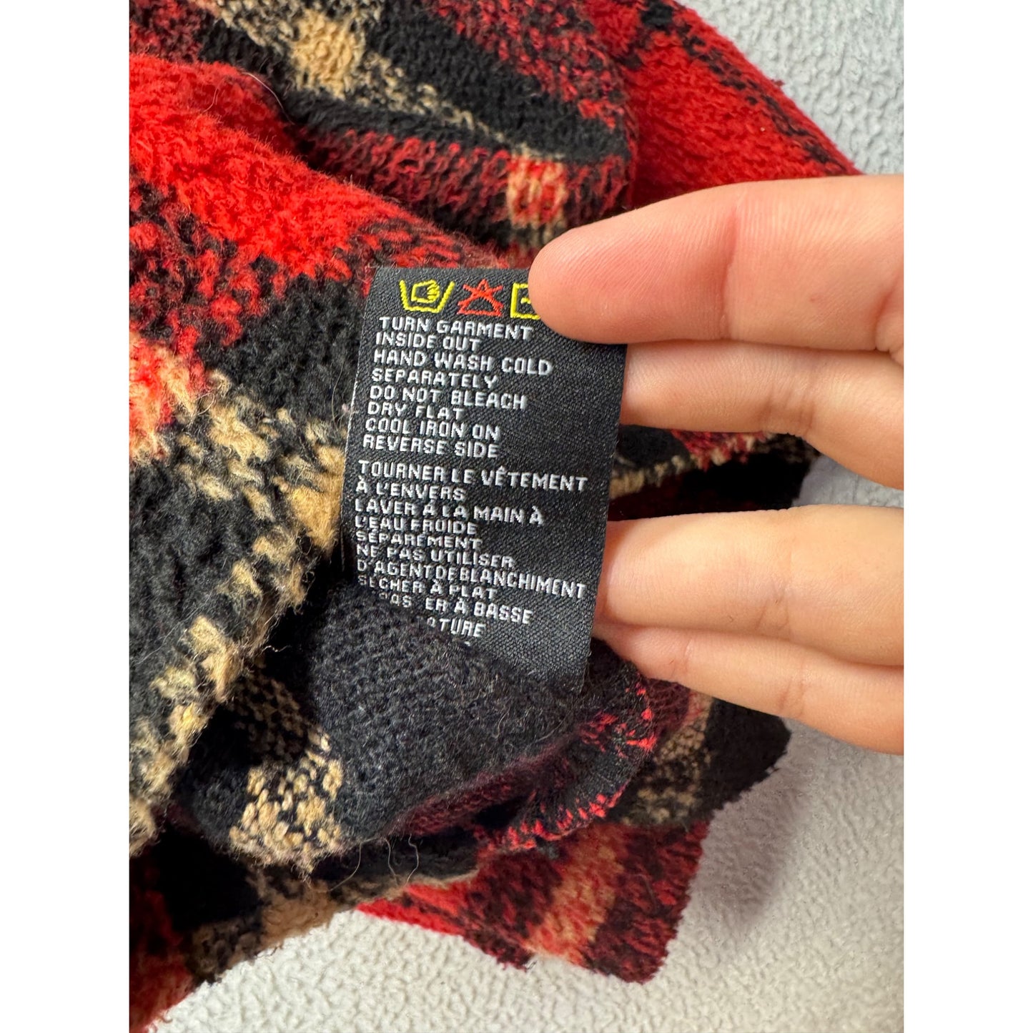 Classic Red & Black Plaid Wool Blend Coat By K. Kersh #9567