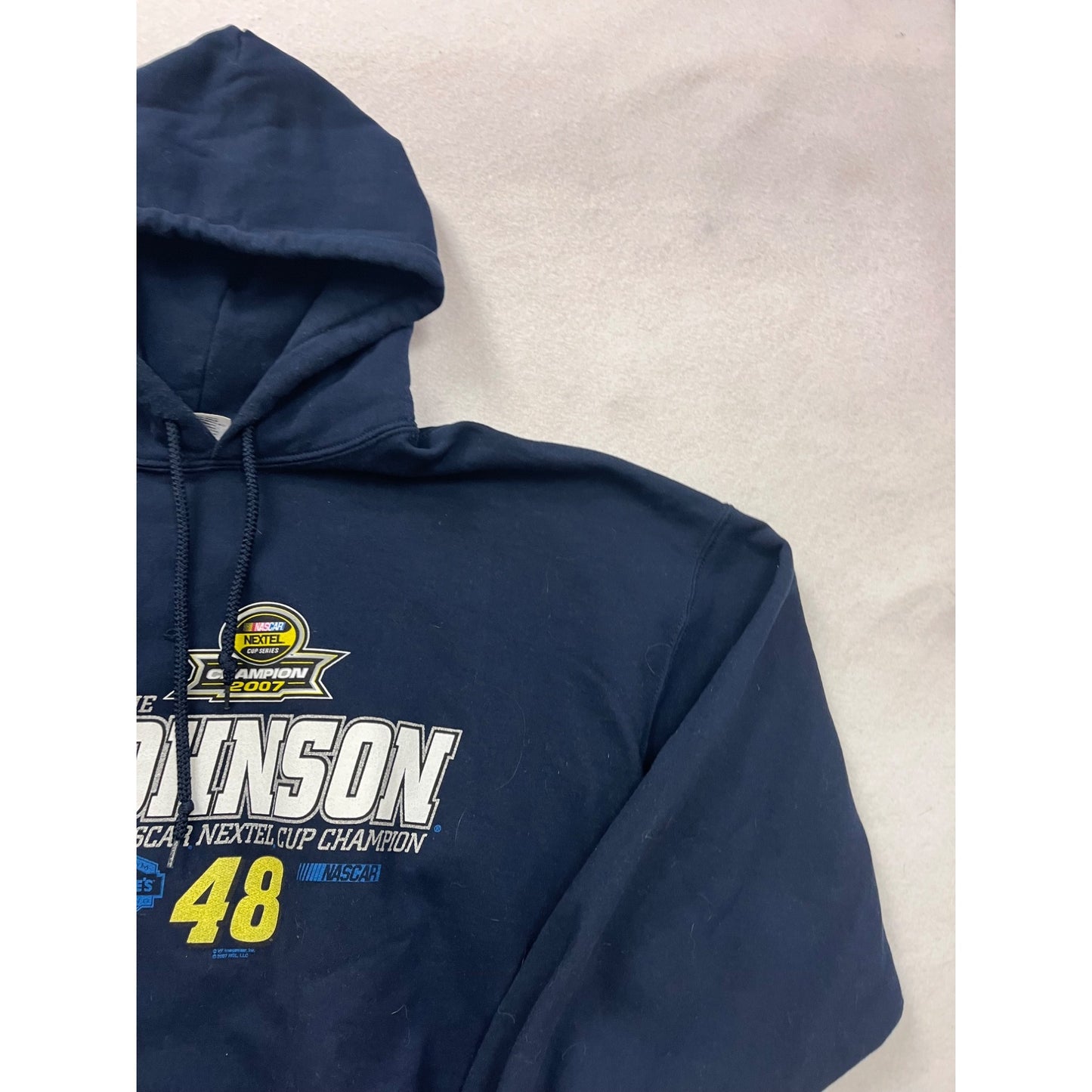 Jimmie Johnson 2007 NASCAR Nextel Cup Champion Hoodie 2XL #8850