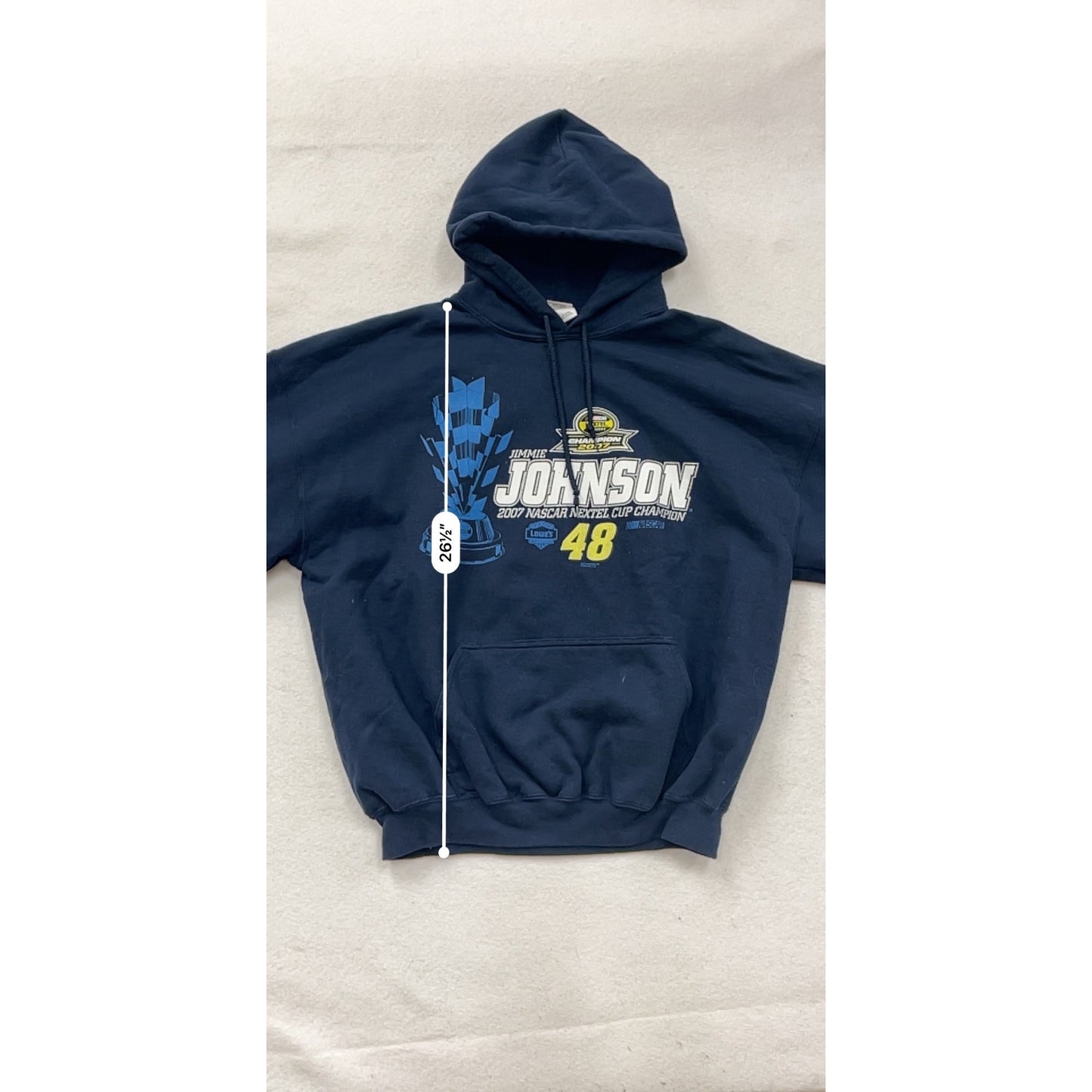 Jimmie Johnson 2007 NASCAR Nextel Cup Champion Hoodie 2XL #8850