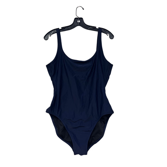 J.Crew Womens Large Navy Open Back One-Piece Swimsuit #6709
