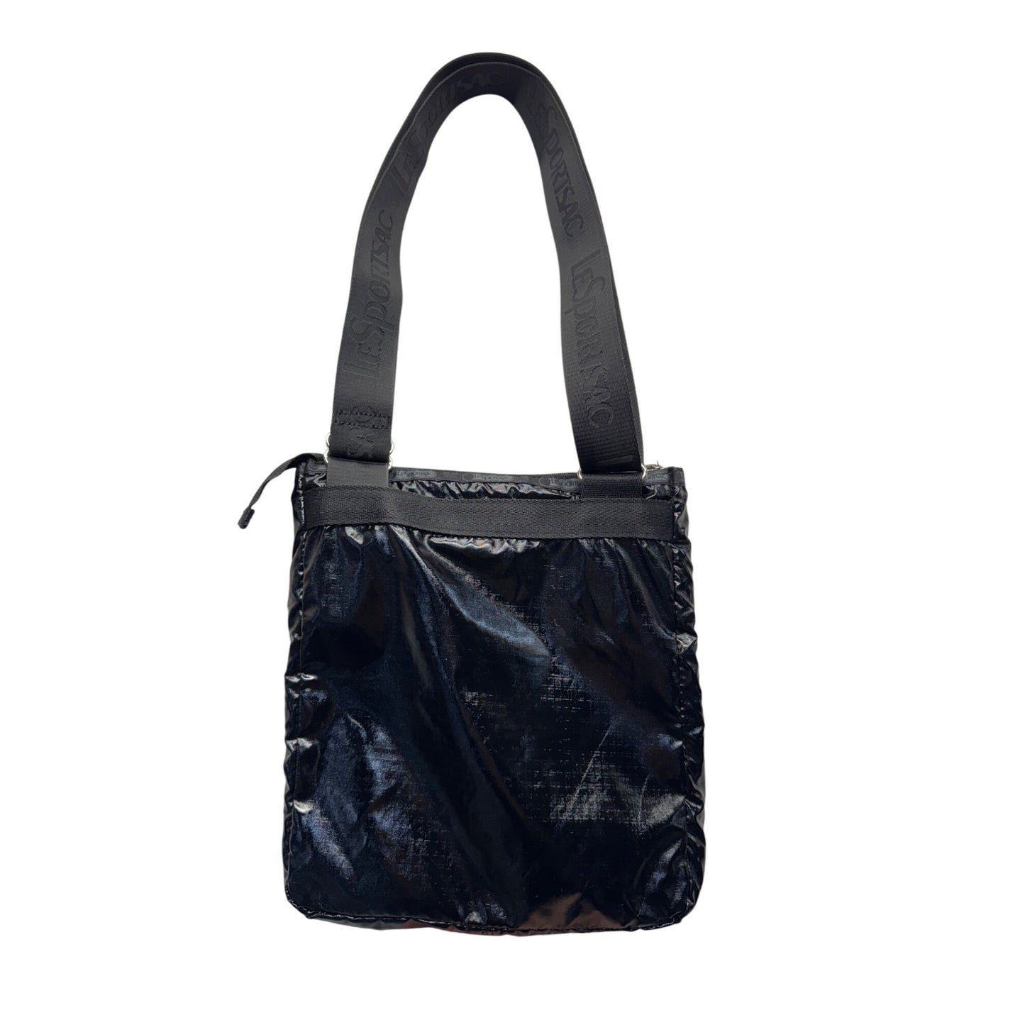 LeSportsac Black Shiny Nylon Crossbody Bag With Adjustable Strap #9710