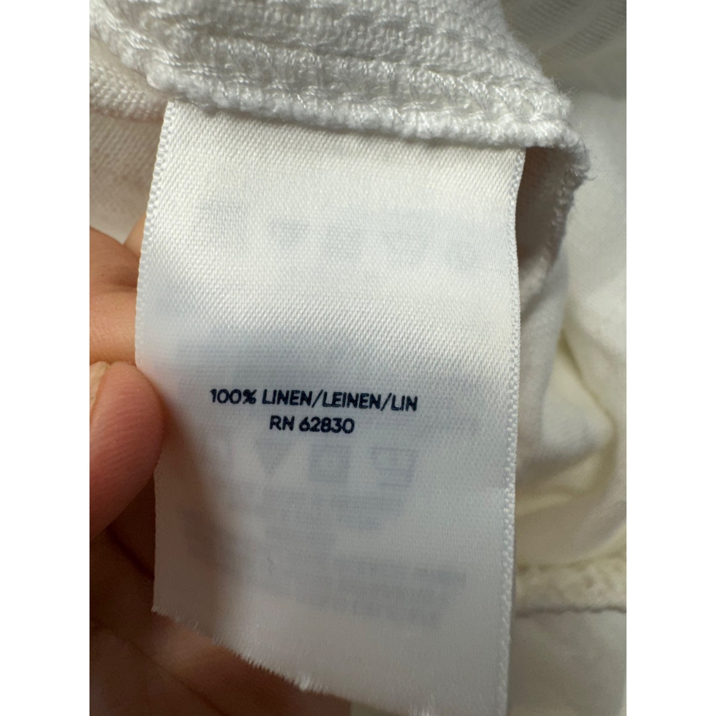 Lands End White Linen Crop Pants 22B