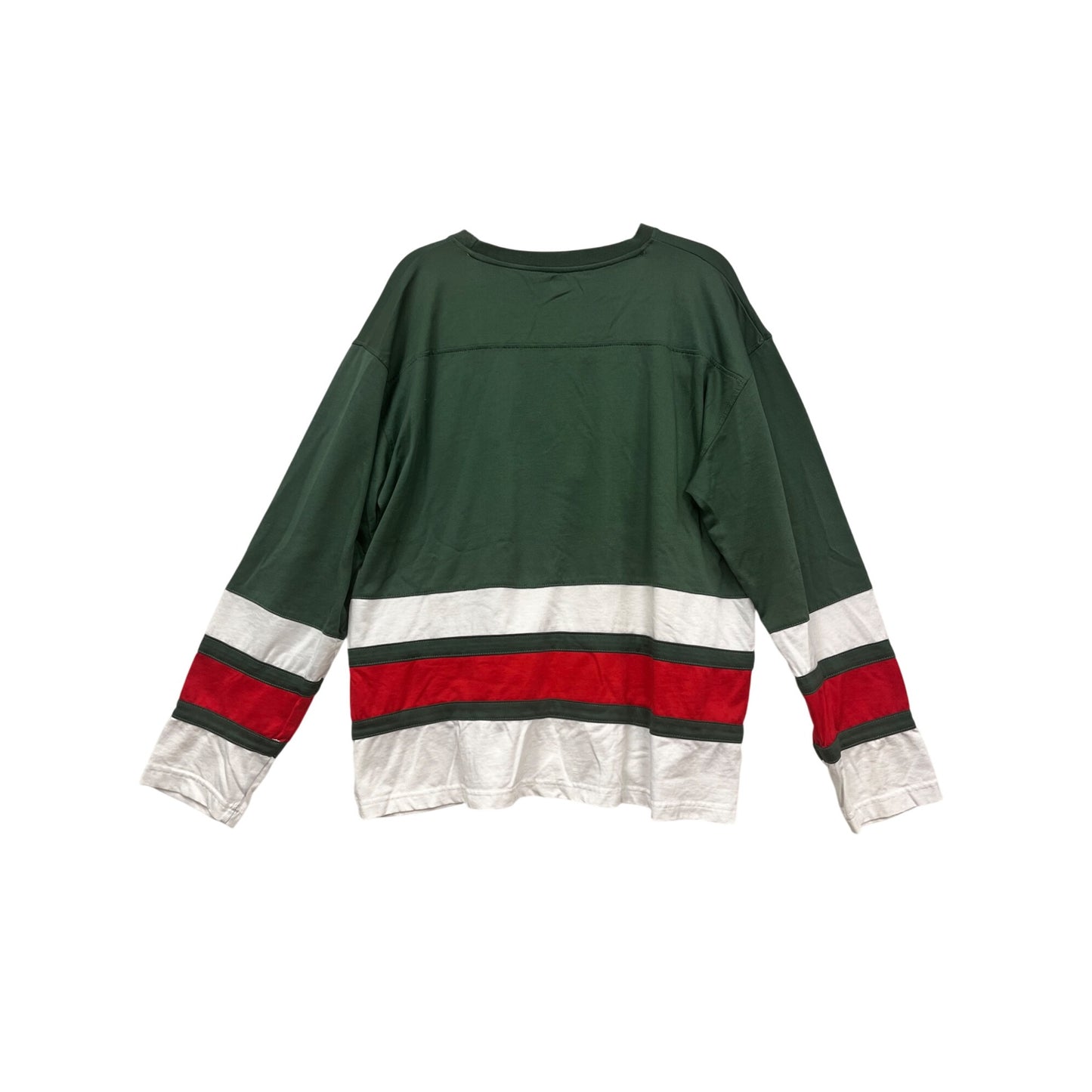 Minnesota Wild NHL Green/Red Long-Sleeve Jersey Shirt L #98A