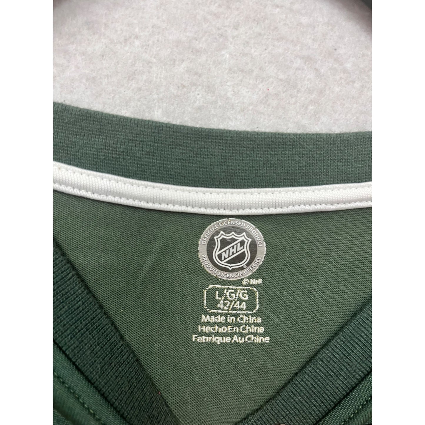 Minnesota Wild NHL Green/Red Long-Sleeve Jersey Shirt L #98A