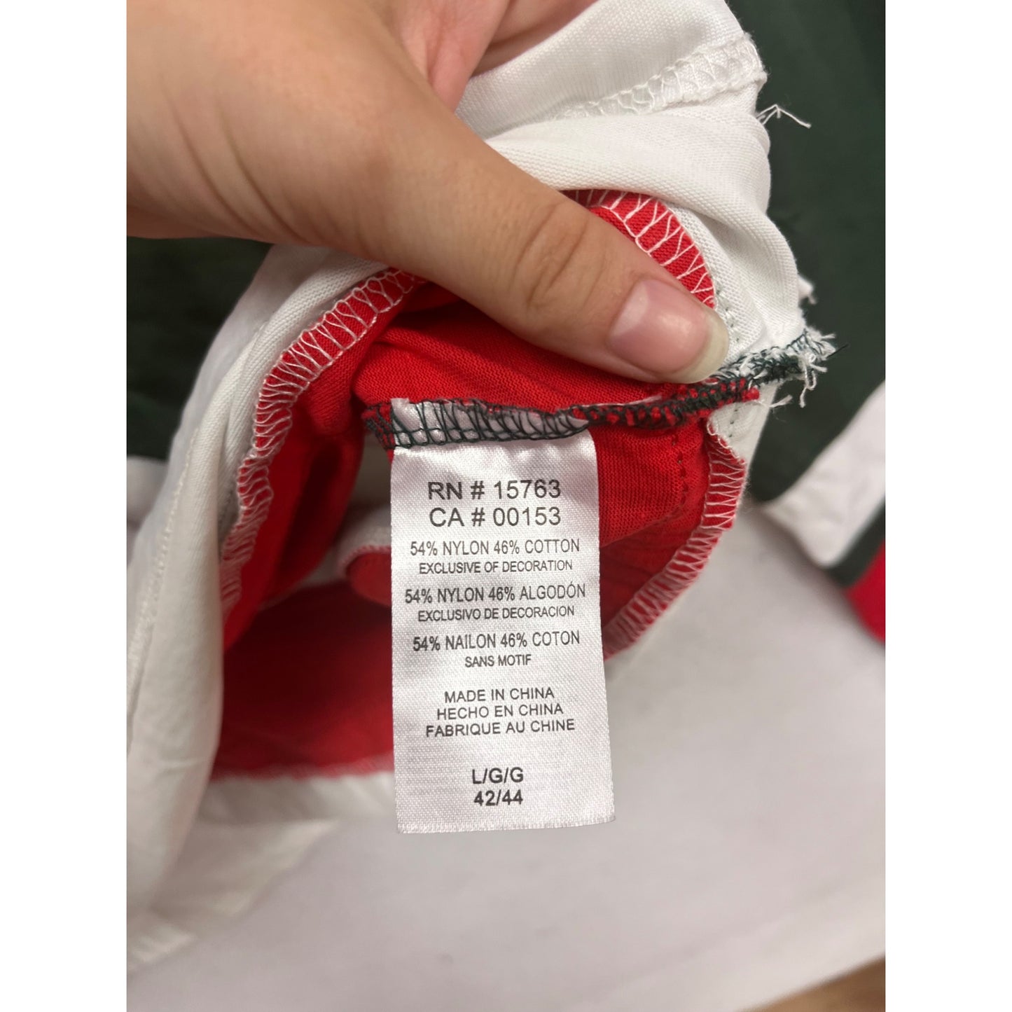 Minnesota Wild NHL Green/Red Long-Sleeve Jersey Shirt L #98A